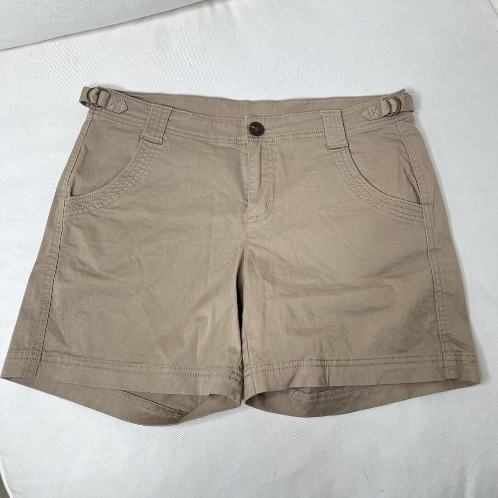 Athleta Tan khaki  Casual Outdoor Chino Shorts Measures Stretch